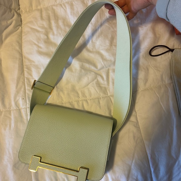 Hermes Bags Hermes Geta Bag Vert Fizz With Gold Hardware Like New